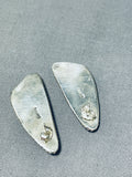Exquisite Native American Navajo Honeybee Jasper Sterling Silver Earrings-Nativo Arts