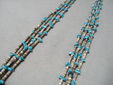 Incredible Feel Vintage Navajo Turquoise Native American Heishi Necklace Old-Nativo Arts