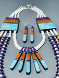 The Most Intricate Native American Inlay Double Sided Sterling Silver Necklace-Nativo Arts