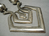 Magnificent Vintage Navajo Sterling Silver Native American Necklace Old-Nativo Arts