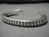 Magnificent Vintage Native American Navajo Randy Secatero Sterling Silver Bracelet Cuff-Nativo Arts