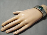 Authentic Jeanette Dale Vintage Native American Navajo Turquoise Sterling Silver Bracelet-Nativo Arts