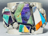 Important Fierro Family Vintage Native American Navajo Turquoise Inlay Sterling Silver Bracelet-Nativo Arts