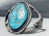 Museum Rare Turquoise Vintage Native American Navajo Sterling Silver Bracelet-Nativo Arts