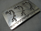 Superlative Vintage Hopi Native American Sterling Silver Kokopelli Buckle-Nativo Arts
