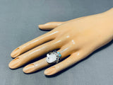 One Of The Most Unique Ever Vintage Native American Zuni Eagle Turquoise Sterling Silver Ring-Nativo Arts