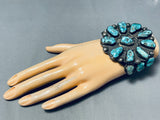 Museum 129 Gram Vintage Native American Navajo Turquoise Sterling Silver Bracelet Old-Nativo Arts