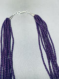 Native American Rare Southwestern Purple Sugilite Sterling Silver Necklace-Nativo Arts