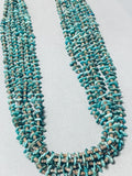 Roe Yazzie Native American Navajo Turquoise Heishi Sterling Silver Necklace-Nativo Arts
