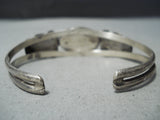 Beautiful Vintage Native American Navajo Sleeping Beauty Turquoise Sterling Silver Bracelet Old-Nativo Arts