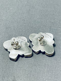 Best Vintage Native American Navajo Morenci Turquoise Sterling Silver Earrings-Nativo Arts