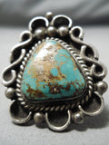 Marvelous Silver Works!! Vintage Native American Navajo Royston Turquoise Sterling Ring-Nativo Arts
