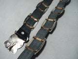 Outstanding Vintage Native American Navajo Morenci Turquoise Sterling Silver Concho Belt Old-Nativo Arts
