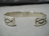 Stunning Wil Begay Vintage Native American Navajo Turquoise Gaspeite Sterling Silver Bracelet-Nativo Arts