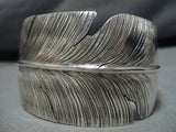 Important Feather Master Native American Navajo Sterling Silver Ben Begaye Bracelet-Nativo Arts