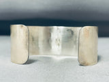 Fantastic Vintage Native American Navajo Sterling Silver Bracelet Signed-Nativo Arts