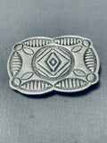Tremendous Vintage Native American Navajo Sterling Silver Money Clip Signed Michael Tahe-Nativo Arts
