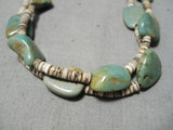 Native American Impressive Santo Domingo Royston Turquoise Heishi Necklace-Nativo Arts
