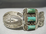 Late 1800's Early 1900's Vintage Native American Navajo Cerrillos Turquoise Bracelet-Nativo Arts