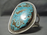 One Of Best Vintage Native American Navajo Early Deposit Turquoise Sterling Silver Bracelet-Nativo Arts