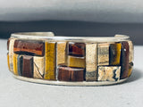 One Of The Most Unique Ever Native American Navajo Tigers Eye Sterling Silver Bracelet-Nativo Arts