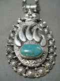 Fascinating Vintage Native American Navajo Royston Turquoise Sterling Silver Necklace-Nativo Arts
