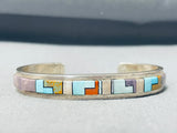 Important Vintage Native American Navajo Oscar Alexius (d) Turquoise Sterling Silver Bracelet-Nativo Arts