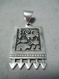 Joe Coriz Santo Domingo Sterling Silver Gold Pendant Native American-Nativo Arts