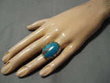 Tremendous Vintage Native American Navajo Royston Turquoise Sterling Silver Ring-Nativo Arts