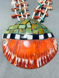 Native American One Of The Best Vintage Santo Domingo Green Turquoise Heishi Necklace Old-Nativo Arts