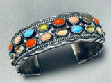 Fabulous Vintage Native American Navajo Turquoise Sterling Silver Bracelet Signed Lena Platero-Nativo Arts