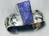 One Of The Finest Vintage Native American Navajo Charoite Sterling Silver Bracelet-Nativo Arts