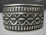 Important Sunny Reeves Silver Genius Sterling Navajo Native American Bracelet-Nativo Arts