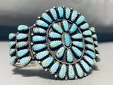 Important Authentc Larry Moses Vintage Native American Navajo Turquoise Sterling Silver Bracelet-Nativo Arts