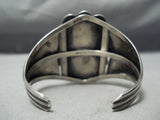 Mind Blowing Vintage Native American Navajo Turquoise Sterling Silver Flank Bracelet-Nativo Arts