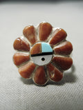 Museum Vintage Zuni Native American Turquoise Sterling Silver Ring Old-Nativo Arts