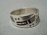 Superior Vintage Hopi Native American Sterling Silver Ring Old-Nativo Arts
