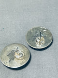 Orville Tsinnie Authentic Vintage Native American Navajo Sterling Silver Earrings-Nativo Arts