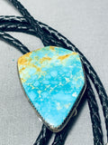Stunning Vintage Native American Navajo Royston Turquoise Sterling Silver Colossal Bolo-Nativo Arts
