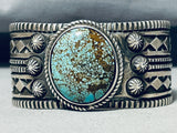 Extraordinary E Bill Native American Navajo 8 Turquoise Sterling Silver Bracelet-Nativo Arts