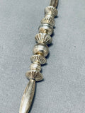 One Of The Bets Vintage Native American Navajo Sterling Silver Bead Necklace-Nativo Arts