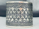 One Of The Most Detailed Teepee Love Vintage Native American Navajo Sterling Silver Bracelet-Nativo Arts