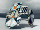 One Of The Best Vintage Native American Zuni Early Bird Turquoise Sterling Silver Bracelet-Nativo Arts