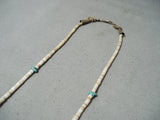 Native American Amazing Vintage Santo Domingo Turquoise Pipestone Bears Heishi Necklace-Nativo Arts