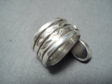 Marvelous Navajo Lapis Sterling Silver Ring Native American-Nativo Arts