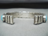 Exceptional Vintage Native American Navajo Sleeping Beauty Turquoise Sterling Silver Bracelet-Nativo Arts