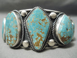 Best Vintage Verdy Jake #8 Turquoise Native American Navajo Sterling Silver Bracelet-Nativo Arts