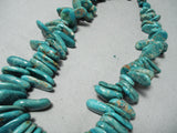 Native American Astonishing Vintage Santo Domingo Royston Turquoise Sterling Silver Necklace Old-Nativo Arts