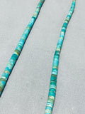 Native American Traditional Vintage Santo Domingo Royston Old Kingman Turquoise Necklace-Nativo Arts