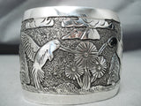 Hummingbird Navajo Sterling Silver Hummingbird Bracelet Native American-Nativo Arts